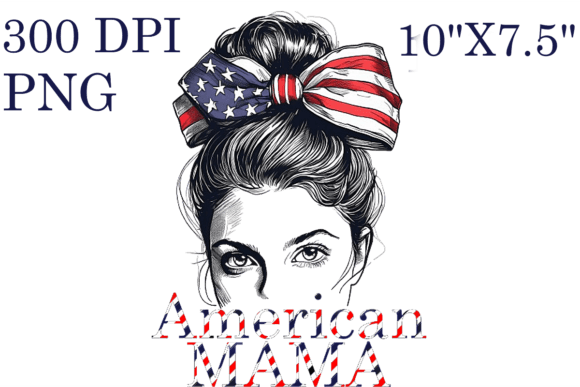 American MAMA 4th of July PNG