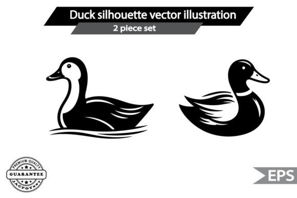 Duck Silhouette Vector Illustration: A Versatile Design Asset for Creators