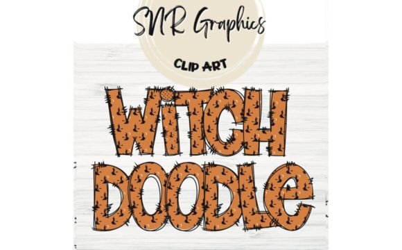 Halloween Witch Doodle Letters for Creative Projects