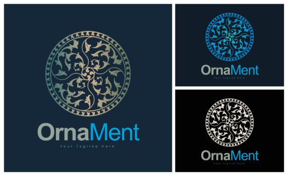 Ornament Pattern Colourful Set Logo: A Modern Luxury Art and Craft Solution