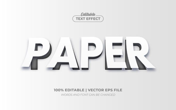 Paper Cutout Emboss Editable Text Effect