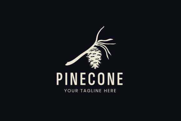 Pinecone Logo Vector Icon Illustration Guide