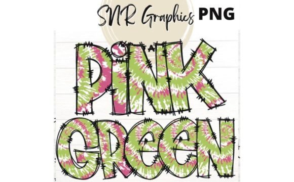 Pink and Green Tie Dye Letters: Creative Typography