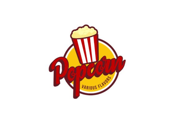 Popcorn Logo Vector Icon Illustration Guide