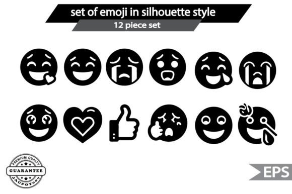 Set of Emoji in Silhouette Style: A Design Guide