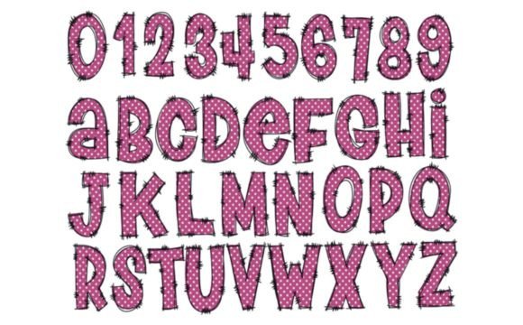 Unlock Creativity with Hot Pink Polka Dot Doodle Letters for Your Next Project