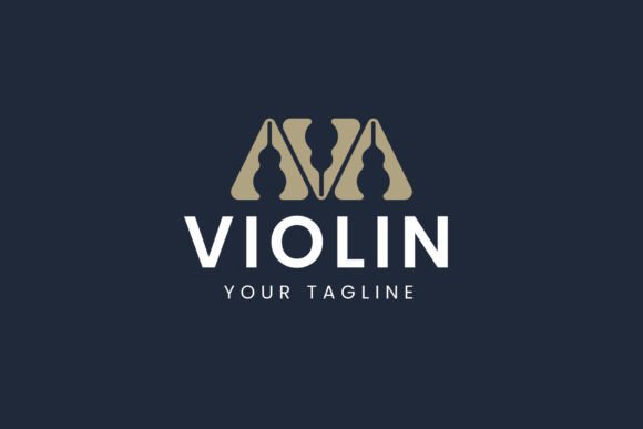 Violin Logo Vector Icon Illustration